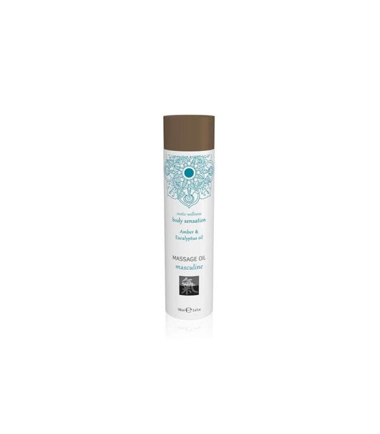 Ulei pentru masaj SHIATSU Masculine cu aroma de ambra si eucalipt, 100 ml