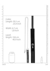 Set bondage cu zgarda, lesa si catuse din piele B&W Ouch! accesorii BDSM cu prinderi si detalii metalice, negru
