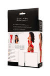 Body wetlook Doja cu decolteu provocator, siret frontal, insertii metalice si efect glossy, rosu