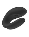 Vibrator pentru cuplu U-shape Satisfyer Double Joy cu 10 moduri de vibratii, 2 motoare si aplicatie smart, incarcare USB, negru ErosVita