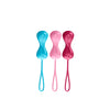 Set 3 bile vaginale Satisfyer pentru exercitii Kegel, silicon premium, dimensiune M (medium), duble ErosVita