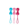 Set 3 bile vaginale Satisfyer pentru exercitii Kegel, silicon premium, dimensiune M (medium), duble ErosVita