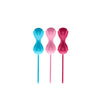 Set 3 bile vaginale Satisfyer pentru exercitii Kegel, silicon premium, dimensiune M (medium), duble ErosVita
